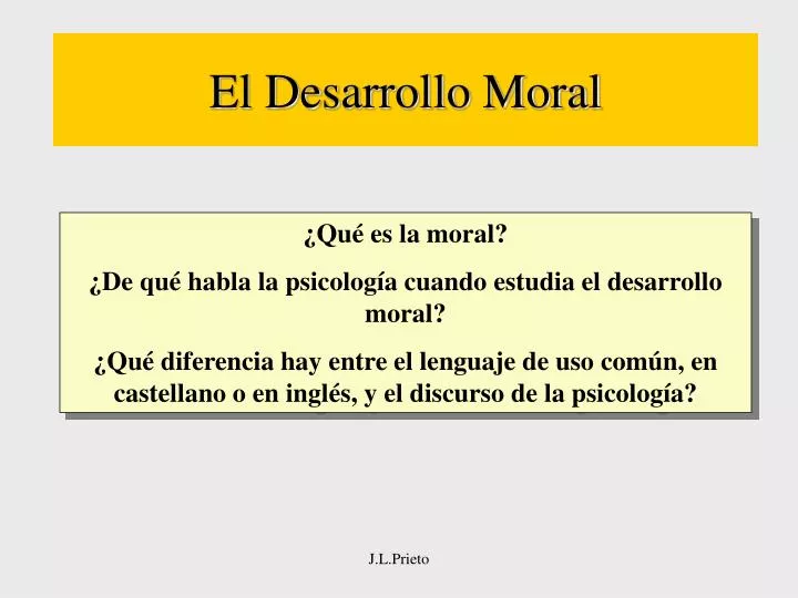 el desarrollo moral