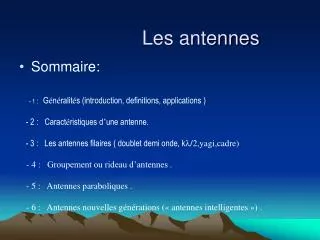 les antennes