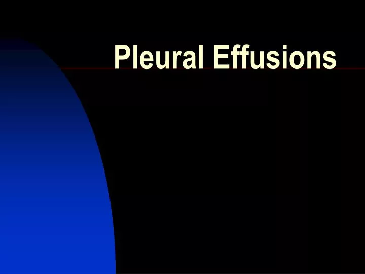 pleural effusions