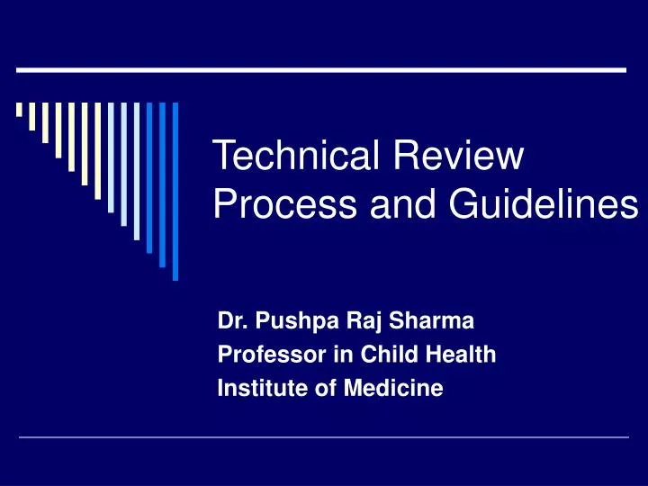 technical review process and guidelines