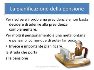 La pianificazione della pensione