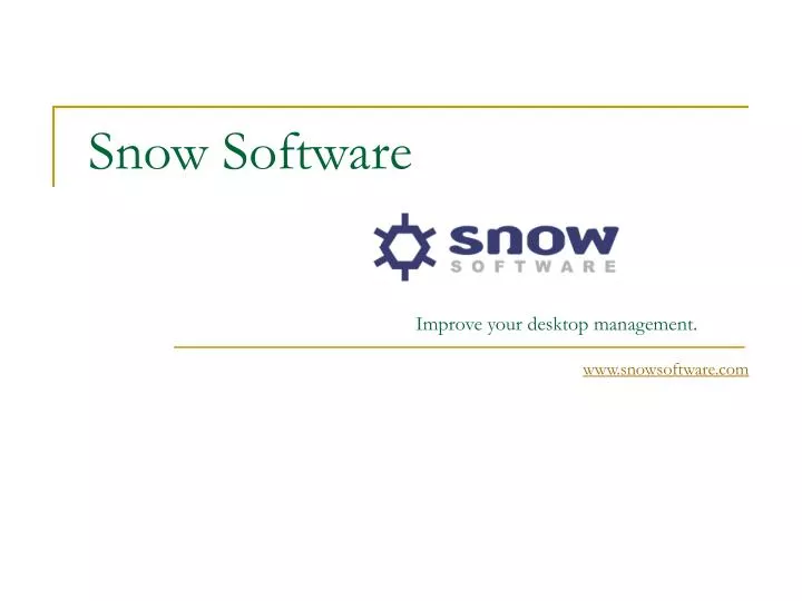 snow software