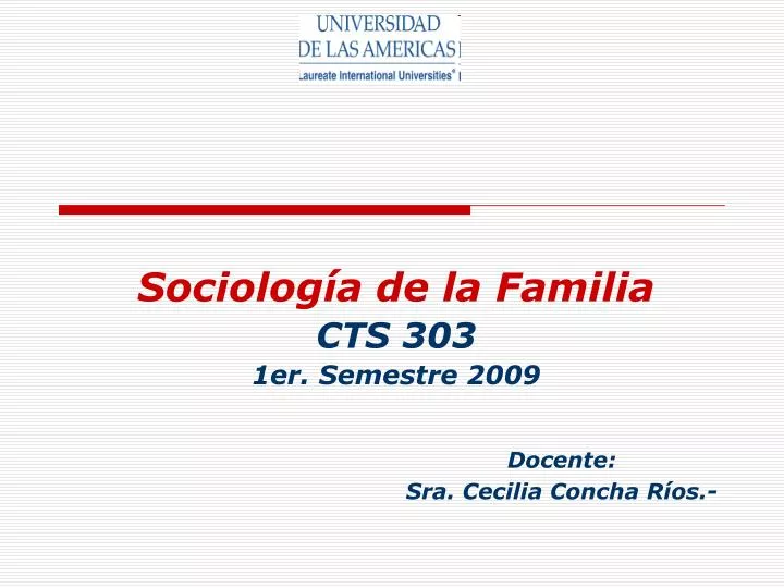 sociolog a de la familia cts 303 1er semestre 2009