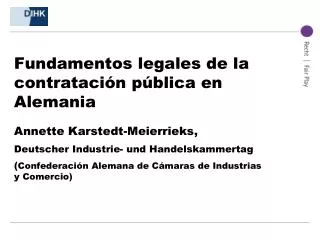 Fundamentos legales de la contratación pública en Alemania