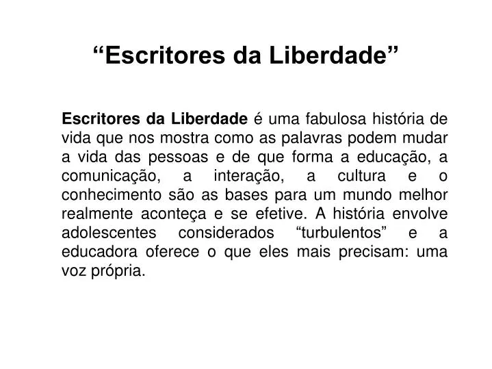 escritores da liberdade