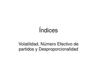 ndices