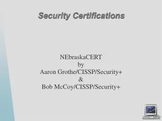 Security Certifications