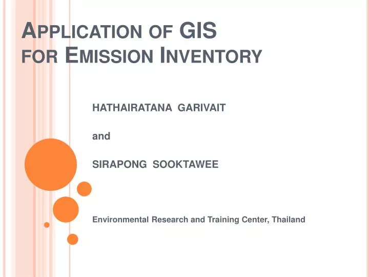 application of gis for emission inventory