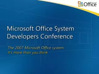 Microsoft Office Project 2007 Server Architecture Overview