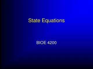 State Equations