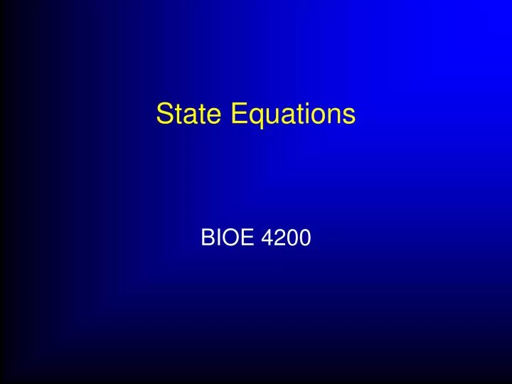 state equations
