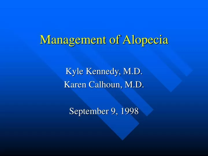 management of alopecia