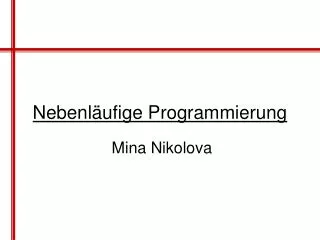 nebenl ufige programmierung