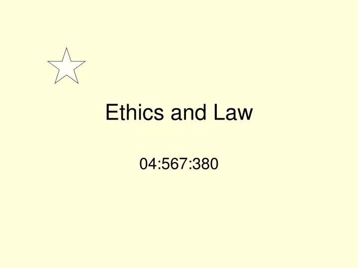 ethics and law
