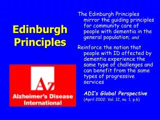 Edinburgh Principles