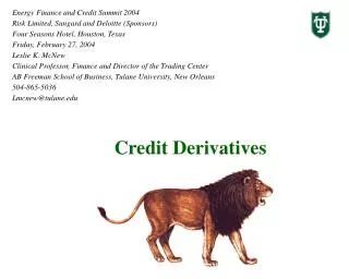 Credit Derivatives