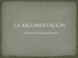 la argumentaci n