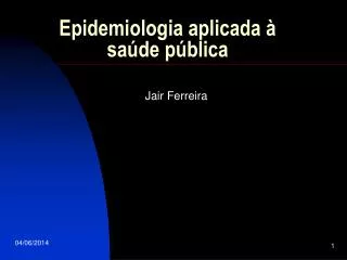 epidemiologia aplicada sa de p blica