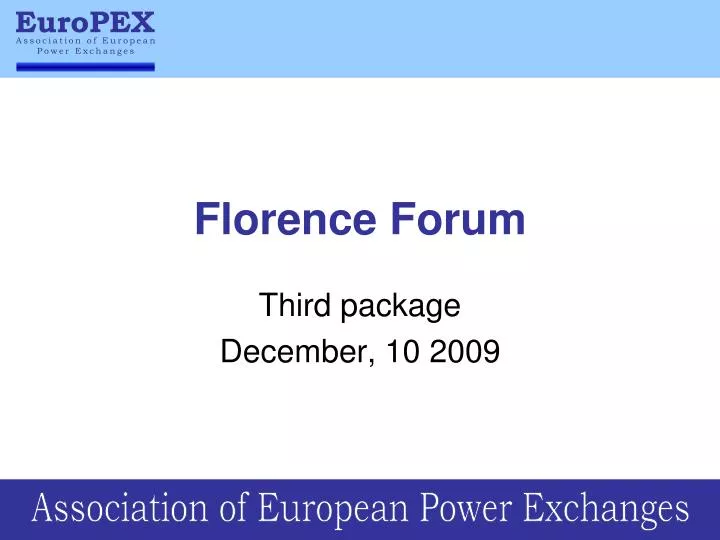 florence forum