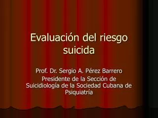 evaluaci n del riesgo suicida