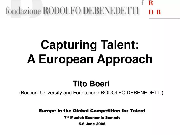 capturing talent a european approach