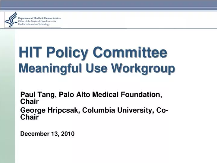 hit policy committee meaningful use workgroup