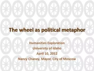 The wheel as political metaphor