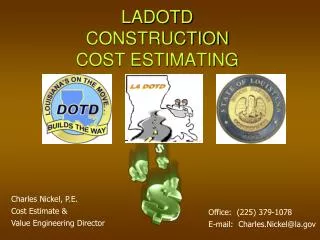 LADOTD CONSTRUCTION COST ESTIMATING