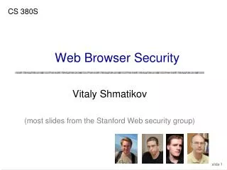 Web Browser Security
