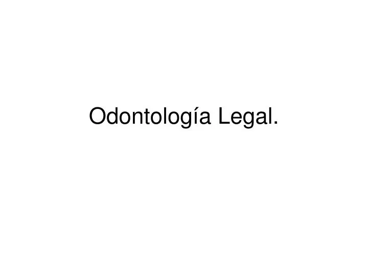 odontolog a legal