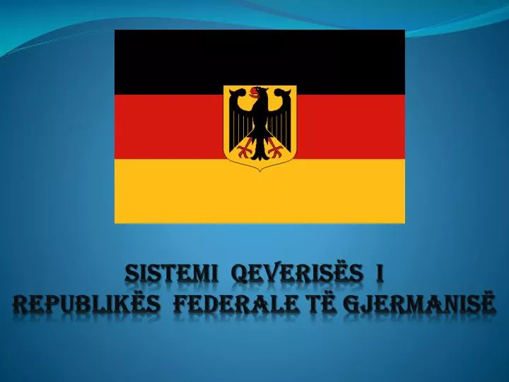 sistemi qeveris s i republik s federale t gjermanis