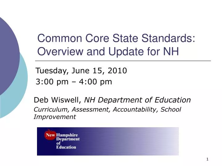 common core state standards overview and update for nh