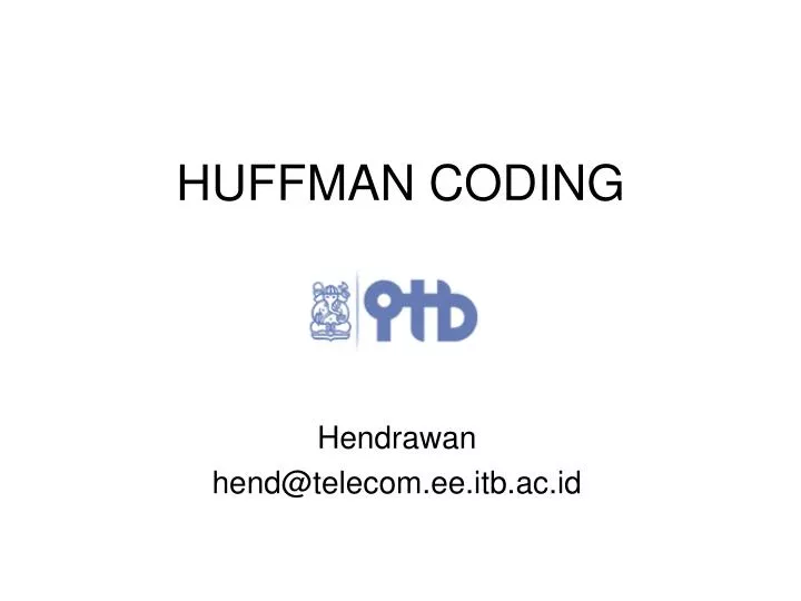 huffman coding