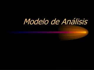 modelo de an lisis