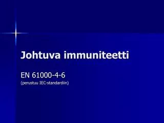 johtuva immuniteetti