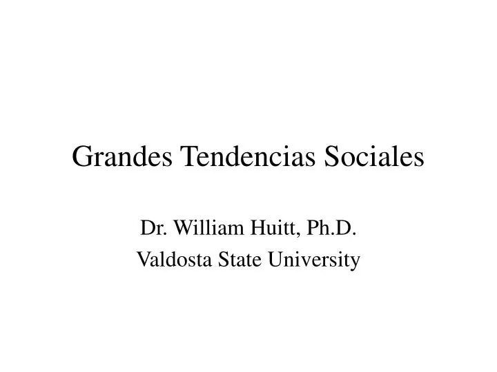 grandes tendencias sociales