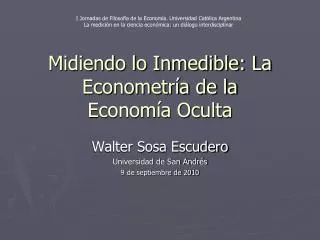 midiendo lo inmedible la econometr a de la econom a oculta