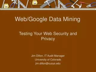 Web/Google Data Mining