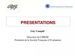 PRESENTATIONS