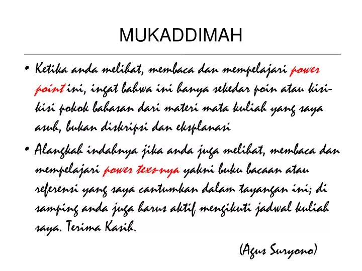 mukaddimah