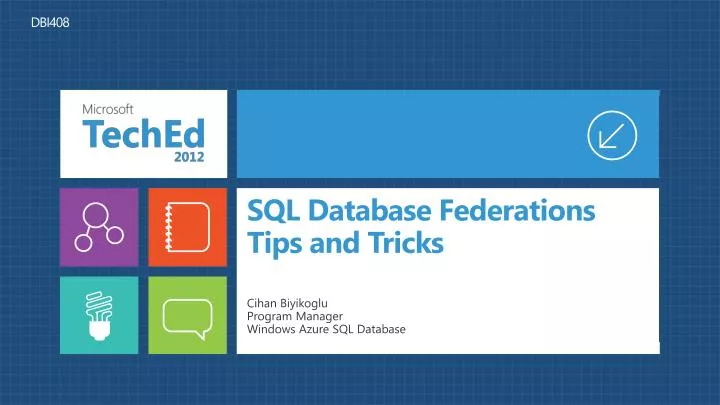 sql database federations tips and tricks