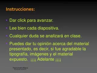 instrucciones