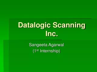 Datalogic Scanning Inc.