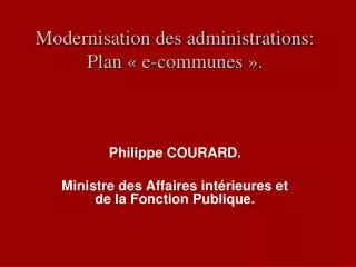 modernisation des administrations plan e communes