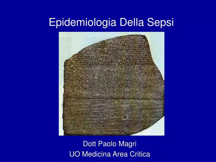 epidemiologia della sepsi