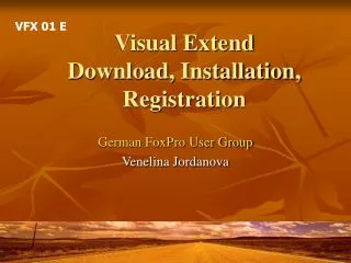 Visual Extend Download, Installation, Registration