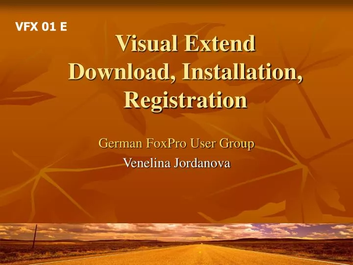 visual extend download installation registration
