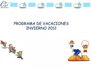 PROGRAMA RECREATIVO VACACIONES DE INVIERNO 2012