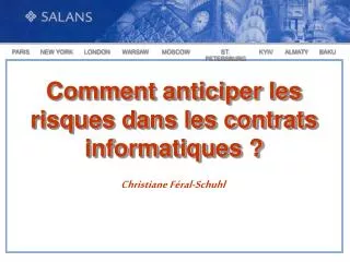 comment anticiper les risques dans les contrats informatiques