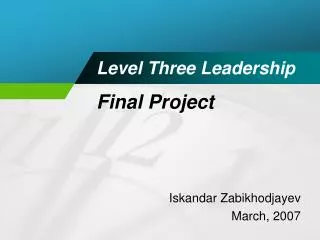 Level Three Leadership